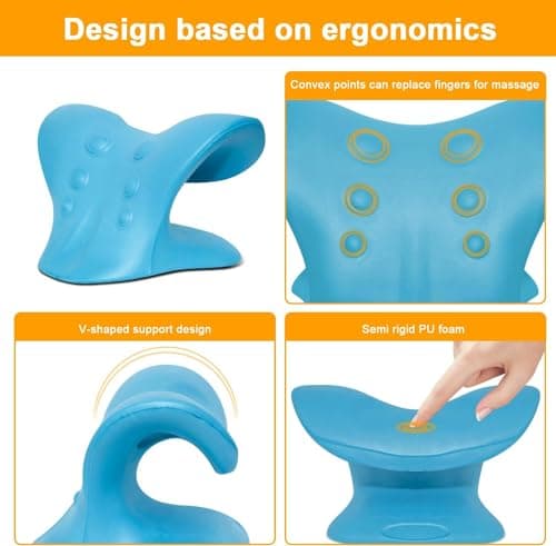 Wohnson EU Neck Stretcher For Neck pain,Neck and Shoulder Relaxer, Neck Hump Pillow for Muscle Relax, Neck Cloud Pain Relief - Cervical Neck Traction Device For Muscle Relax And TMJ Pain Relief — view 5