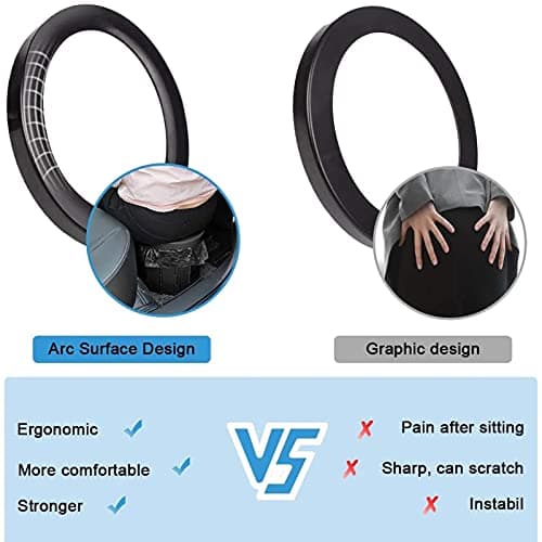 Samnuerly Portable Folding Toilet Commode Portable Potty Car Toilet Camping Toilet for Travel Bucket Toilet Seat for Camping Hiking Long Trip Gold — view 2