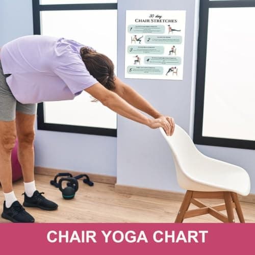 Générique Chair Yoga – 6 Pieces 30-Day Workouts Supplies Exercise Cards Set — view 2