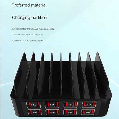 150W High Power, Mobile Phone Storage Stand Charger, 7-Port, 5-Port, 16-Port USB Multi-Port Charger, Fast Charging Station Base,A — view 3