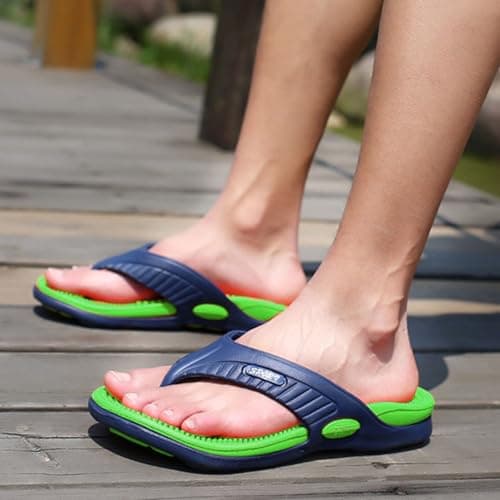 Men's Casual Flip Flops Flip Flops Massage Reflexology Fashion Casual Daily Look Perfect for Holiday Travel Wear Toe Separator Comfort Fit Corrective Sports Sandal Style Novelty Funny Fashion Style — view 3