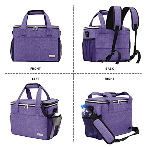BAGLHER Dog Travel Bag Backpack Pet Supplies Backpack 5-Piece Set with Shoulder Strap 2 Lined Pet Food Containers 2 Foldable Feeding Bowls Essential Kit for Pet Travel — view 2