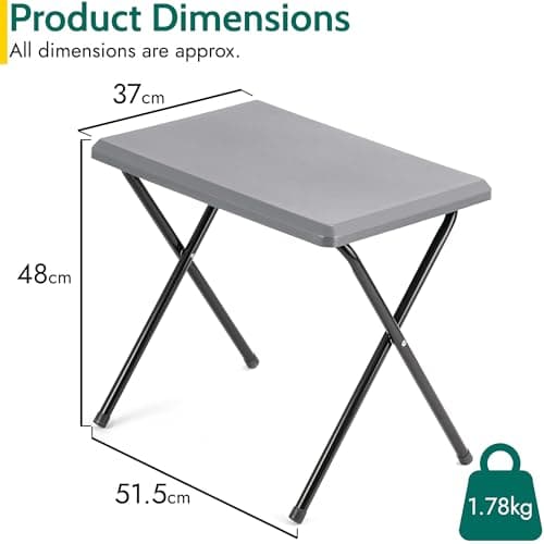 Trail Small Folding Camping Table, Grey — view 3