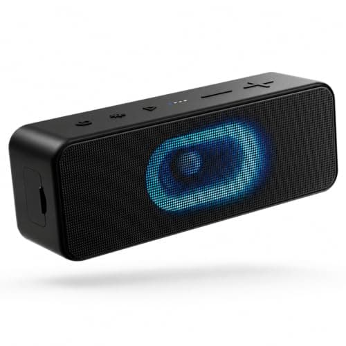 Ortizan Bluetooth Speaker, Speakers Wireless Bluetooth, 24-Hour Playtime, RGB Light, Louder Volume & Enhanced Bass, IPX6 Waterproof, TWS, AUX Input Built-In Mic for Home Outdoor Beach Travel Sport