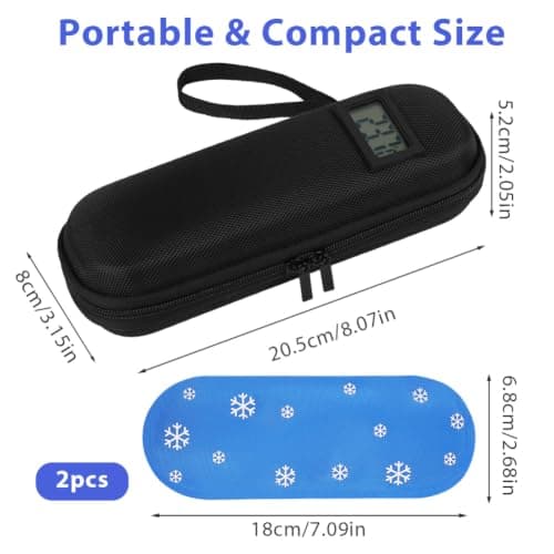 AOOWU Insulin Cooler Travel Case with Temperature Display, TSA Approved — view 2