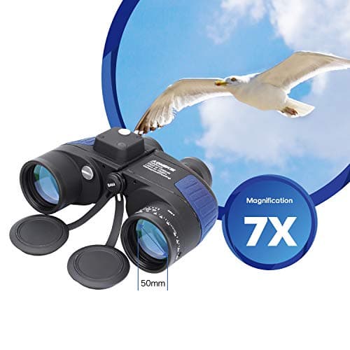 Aomekie Marine Binoculars 7X50 for Adults Waterproof Binoculars with Illuminated Rangefinde Compass for Hunting Boating — view 2