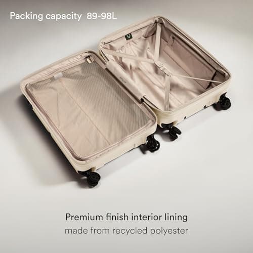 ANTLER - Single Stripe Hard Shell Medium Suitcase - Durable, Lightweight & Expandable, 4 Spinner Wheels - Adjustable Handle, TSA Lock, 68cm - Wheat Beige — view 5