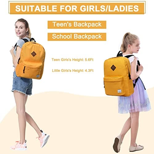 VASCHY Teenager School Backpack, Waterproof 20L for Institute/University, Laptop 15.6", Lightweight and Comfortable Unisex, Yellow Honey, One Size, Practice — view 6