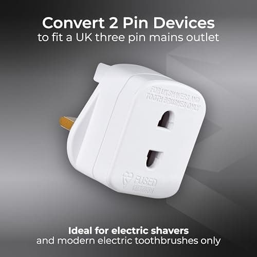 Masterplug Shavingadaptor_01 Electric Shaver Adaptor, 50 x 48 x 46 mm, White — view 2