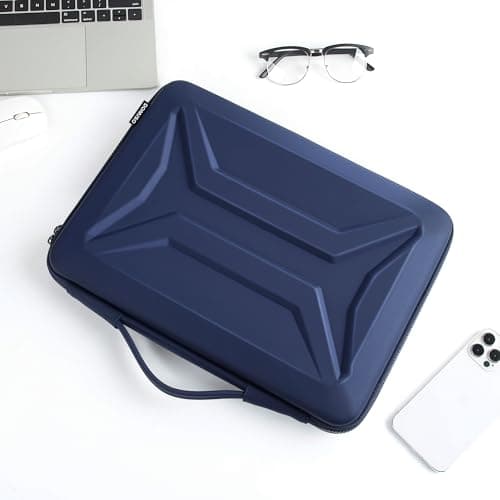 DOMISO 18 Inch Laptop Hard Case, Waterproof Shockproof Hard Shell Protective Laptop Sleeve with Handle for 18 Inch ASUS ROG Strix SCAR 18 G18 2025/2024/2023 Gaming Laptop,Navy Blue — view 3