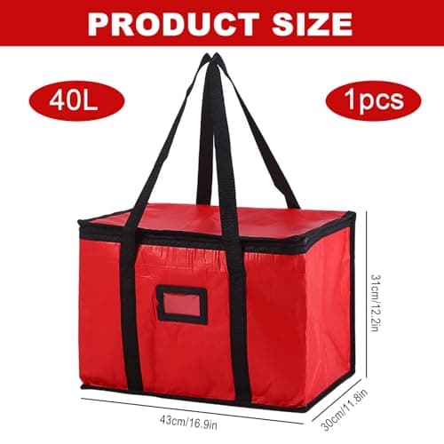 Food Delivery Bag, 40L Insulated Thermal Bag, Cooler Bag 43 * 30 * 31 CM — view 2