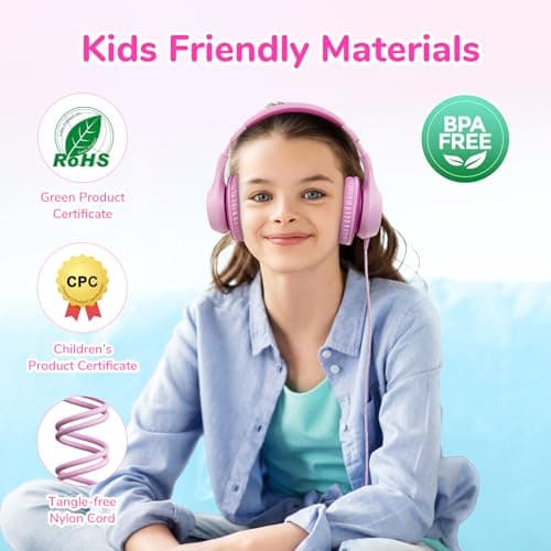 EarFun K3 Kids Headphones Wired, Over Ear Foldable Headphones with Mic — view 4
