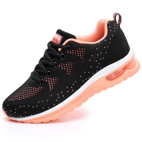 FLARUT Women Trainers Athletic Running Shoes Breathable Sport Walking Sneakers Lightweight Tennis Shoes(Orange,36) — view 5
