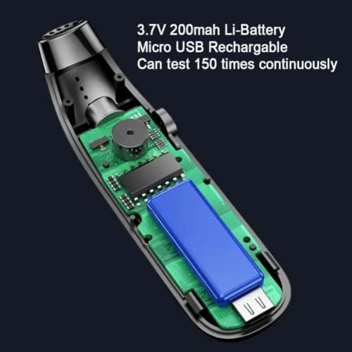 DystopiaWorld Portable Breathalyser Rechargeable Quick 10s Test Personal Detector with LED Screen for Party Travel Home Safety Kit — view 3