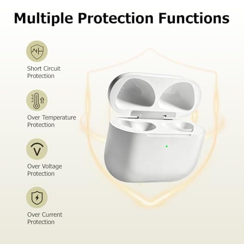 Wireless Charging Case Replacement Compatible with AirPods 4 Generation, 500 mAh Airpods Charging Case Replacement with Bluetooth Pairing Sync Button, Wireless & USB-C Fast Charging — view 4