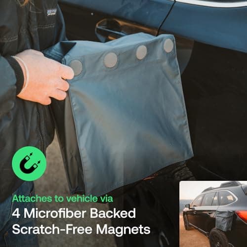 LUNO Magnetic Gear and Shoe Storage Bag - Water Resistant, Magnetic Attachment, Quick-Dry Mesh Bottom | Quick and Easy Install | Great for Shoes, Gear, or Trash While Camping — view 4