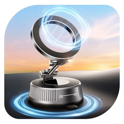 EOIWUY Vacuum Magnetic Car Phone Holder, Upgraded Nano Gel Suction Cup
