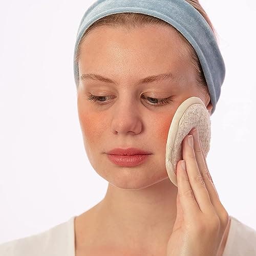Glart 44AP Washable Makeup Removable Pads with Wash Bag - Beige and White (7-Pack) — view 5