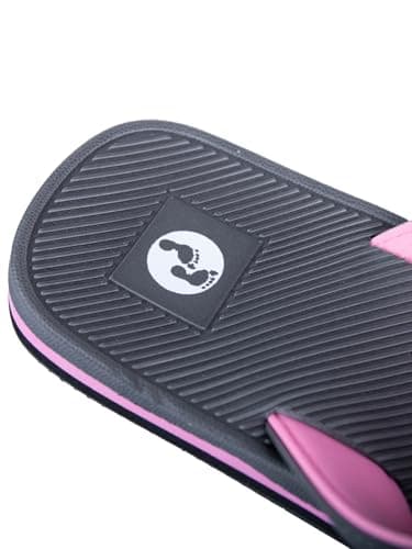 Two Bare Feet Women's Flip Flops – Comfortable Lightweight Beach Sandals, Non-Slip Sole, Waterproof Summer Sliders – Perfect for Holiday, Pool & Casual Wear (Voyage (Grey/Light Pink), 7) — view 6