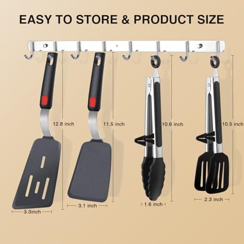 Silicone Cooking Utensils Set, BBQ Tools with Turner Tongs, 4 Pcs Black — view 6