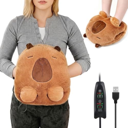 Zogxyc Heated Foot Warmers, 2 in 1 Capybara USB Foot Warmer Hand Warmer