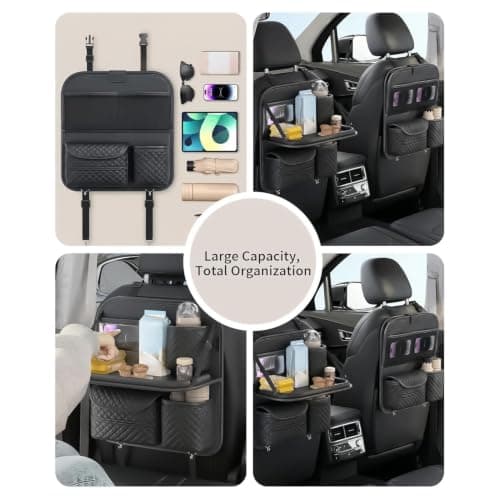 Kenazkas Seat Back Car Organizer Anti-Spill Kick Mat Large Capacity Pouch — view 6