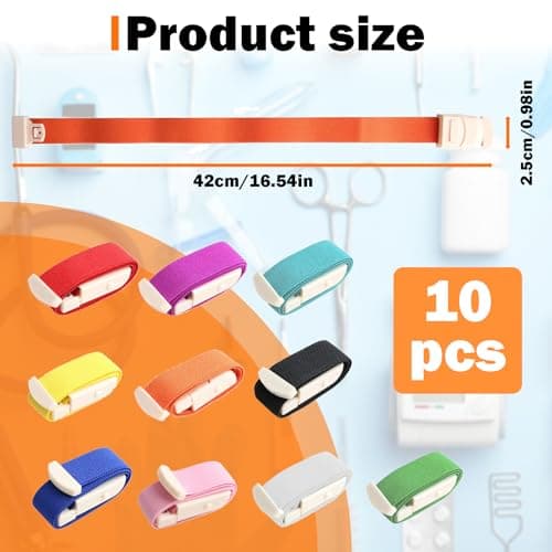 10pcs Tourniquet, Torniquetes, Tourniquets for Nurses, Torniquetes Medical, Equipped with A Quick Release Buckle and Latex Free Polyester Elastic Band, Outdoor First Aid for Adults and Children — view 2