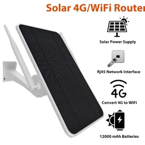 Yominerr 6W 4G Solar Router,WiFi Repeater,4G Router Solar Powered,50M WiFi Range,IP66 Waterproof JP VERSION — view 3