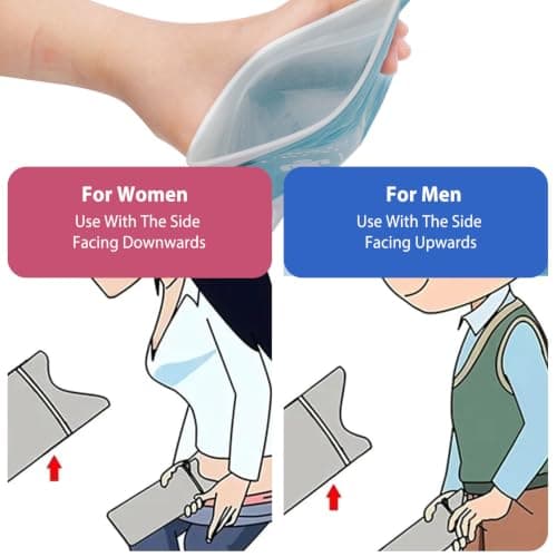 Veebmys Camping Toilet Bags Set, 12 Disposable Urine Bags 750ml, Portable Emergency Pee Bags with Handles for Men, Women, Kids and Pregnant, Travel Urinals for Hiking, Camping and Road Trips — view 6
