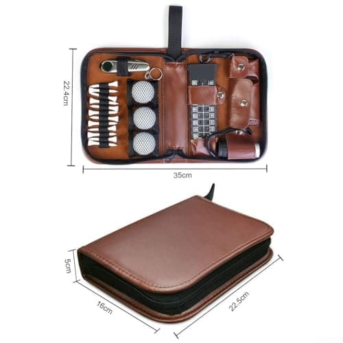 Golf Trunk Organizer Storage, Golf Accessory Organiser And Travel Bag, Car Locker Organizer For Balls, Tees, Clothes, Without Accessories(Brown) — view 4