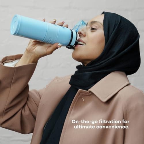 City Cool Stainless Steel Insulated Filter Water Bottle Sky Blue 500ml — view 3