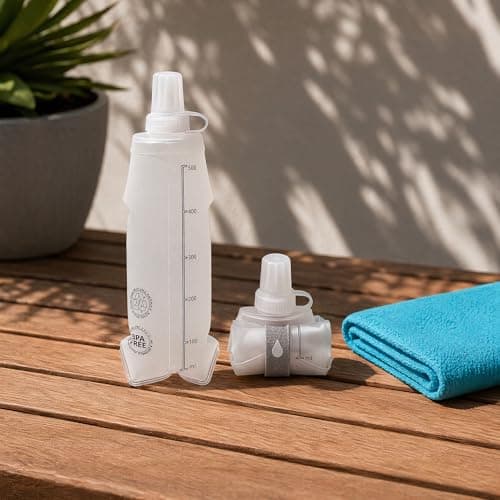 Waoferfio Leakproof Collapsible Water Bottle, 500ml Soft Flask for Running & Hiking, Bpa-Free Tpu Foldable Hydration Flask with Quick Flip Cap, Easy-Clean Wide Mouth, For Cycling, Gym, Travel — view 4