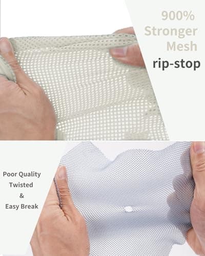 ECOHUB Packing Cubes for Suitcase, 6pcs Suitcase Organiser Bags with Tag, Recycled Travel Organiser Packing Bags for Backpack, Rip-stop Mesh Luggage Packing Organizers, Beige (Patent Pending) — view 3