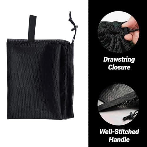 Cuixia Mesh Laundry Bags Mesh Bags Laundry Premium, 60x90cm Black, 1Pcs — view 3