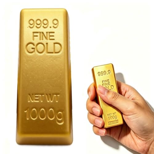 Butter Squishy, Gold Bar Shaped Stress Relief Toy, Soft Squeeze Fidget Toy