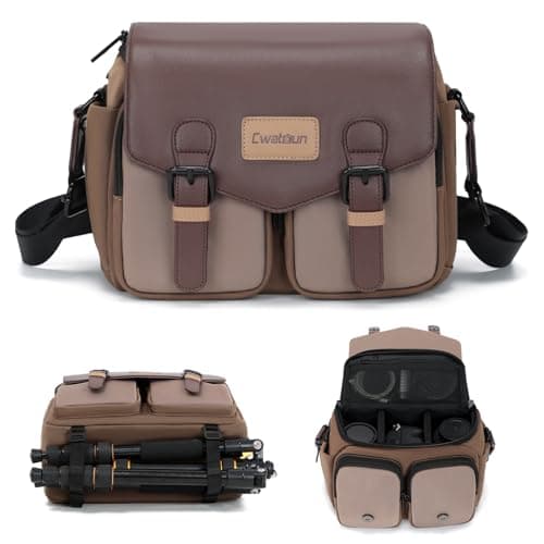 Cwatcun Camera Shoulder Bag, Waterproof Camera Sling Case for Photographers