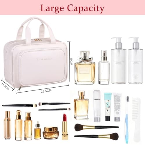 SYEXDZON Full Size Toiletry Bag, Multi-compartments Makeup Bag — view 2
