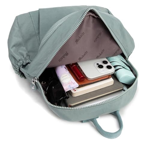 Ecohaso Women's Fashion Backpacks, Small Backpacks for Women Mini Nylon Waterproof Anti Theft Rucksack Women Travel Handbag (Green) — view 5