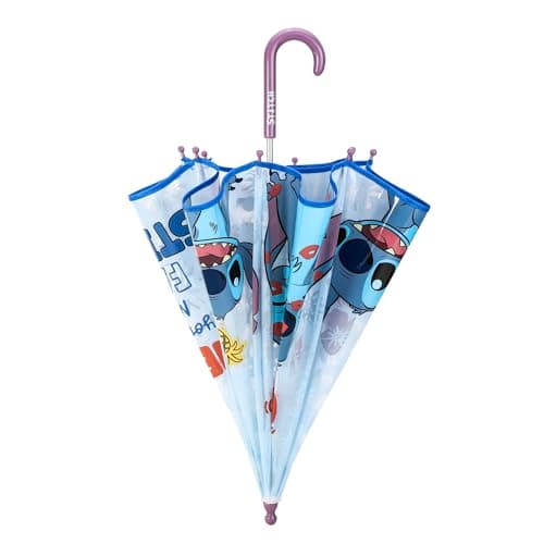 Disney Stitch Kids Dome Umbrella – Official Licensed Children's Character Toddler Umbrella, Strong, Lightweight & Windproof School Rain Umbrella for Girls & Boys, Child-Friendly Safety Opening — view 2
