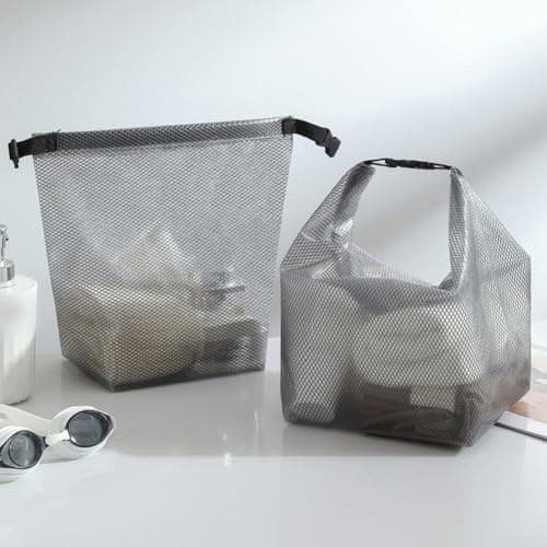 Large Capacity Waterproof Storage Bag For Swimming And Fitness, Separable Wet Dry Drawstring Pouch, Portable Lightweight Organizer For Travel, Gym, Beach, Outdoor(White Large) — view 2
