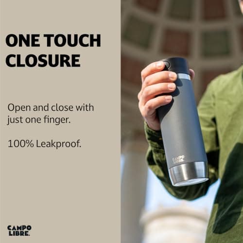 Campo Libre® Anto Travel Mug 350ml – Premium Insulated Coffee Cup to Go with One-Touch Leakproof Lid, Double-Wall Stainless Steel Coffee Mug, Keeps Drinks Hot for 6h — view 4