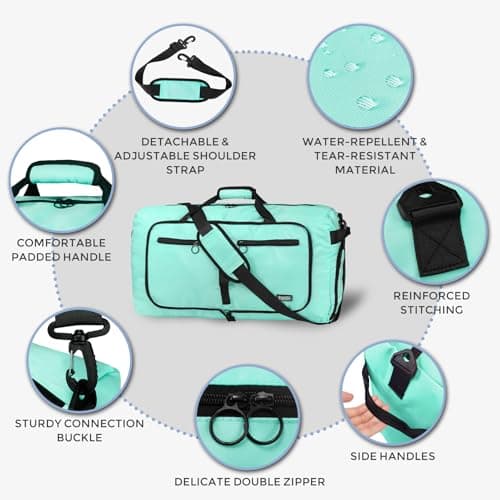 Fmeida 65L Foldable Travel Duffle Bag Waterproof Holdall Luggage Bags — view 6