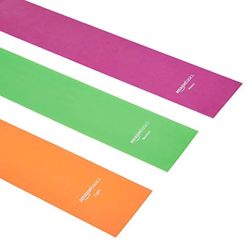Amazon Basics TPE Resistance Band, 3 Piece Set, 1500mm, Multicolor — view 2