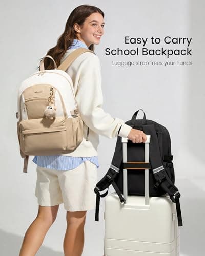 LOVEVOOK 15.6 Inch Laptop Backpack for Women, Waterproof School Work Bag — view 5