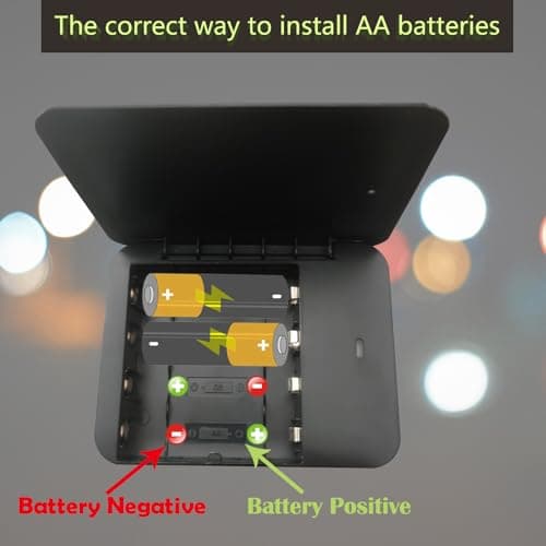 Battery Operated Phone Charger Emergency|USB Battery Powered Power Bank Portable 4 AA Batteries Powered Outlet (Black) — view 6