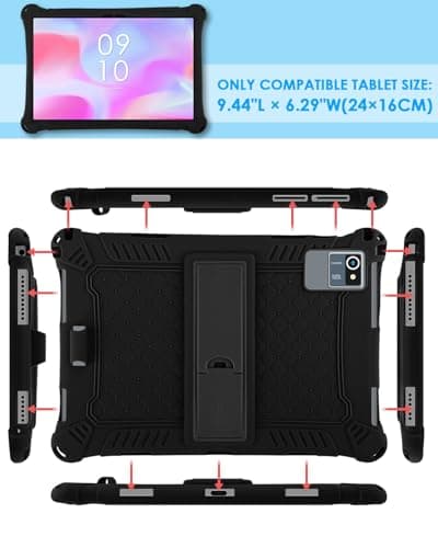 KATUMO Universal Silicone 10.1 inch Tablet Case, Black — view 2