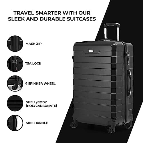 RMW Suitcase 2 Piece Cabin 20" Carry On Hand Luggage Hard Shell — view 5