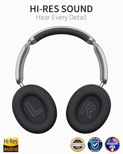 Wentronic Y04 Wireless Over-Ear Headphones, Active Noise Cancelling, Grey — view 5