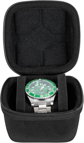 LASUK 1 Slot Watch Case, Portable Hard Storage Box, Black — view 6