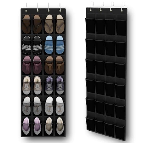 Dailyart Door Shoe Rack Hanging, 24 Large Pockets Hanging Shoe Storage